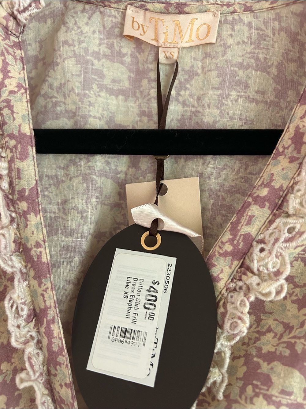 Floral Lace-Trim Dress - Picture 3 of 5